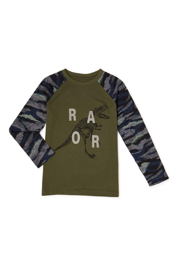 Boys 4-18 & Husky Long Sleeve Roar Tee