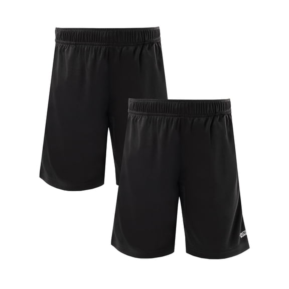 Athletic Works Boys Core Performance Shorts, 2-Pack, Sizes 4-18 & Husky