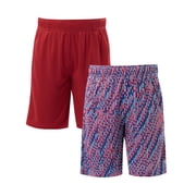 Athletic Works Boys Core Performance Shorts, 2-Pack, Sizes 4-18 & Husky