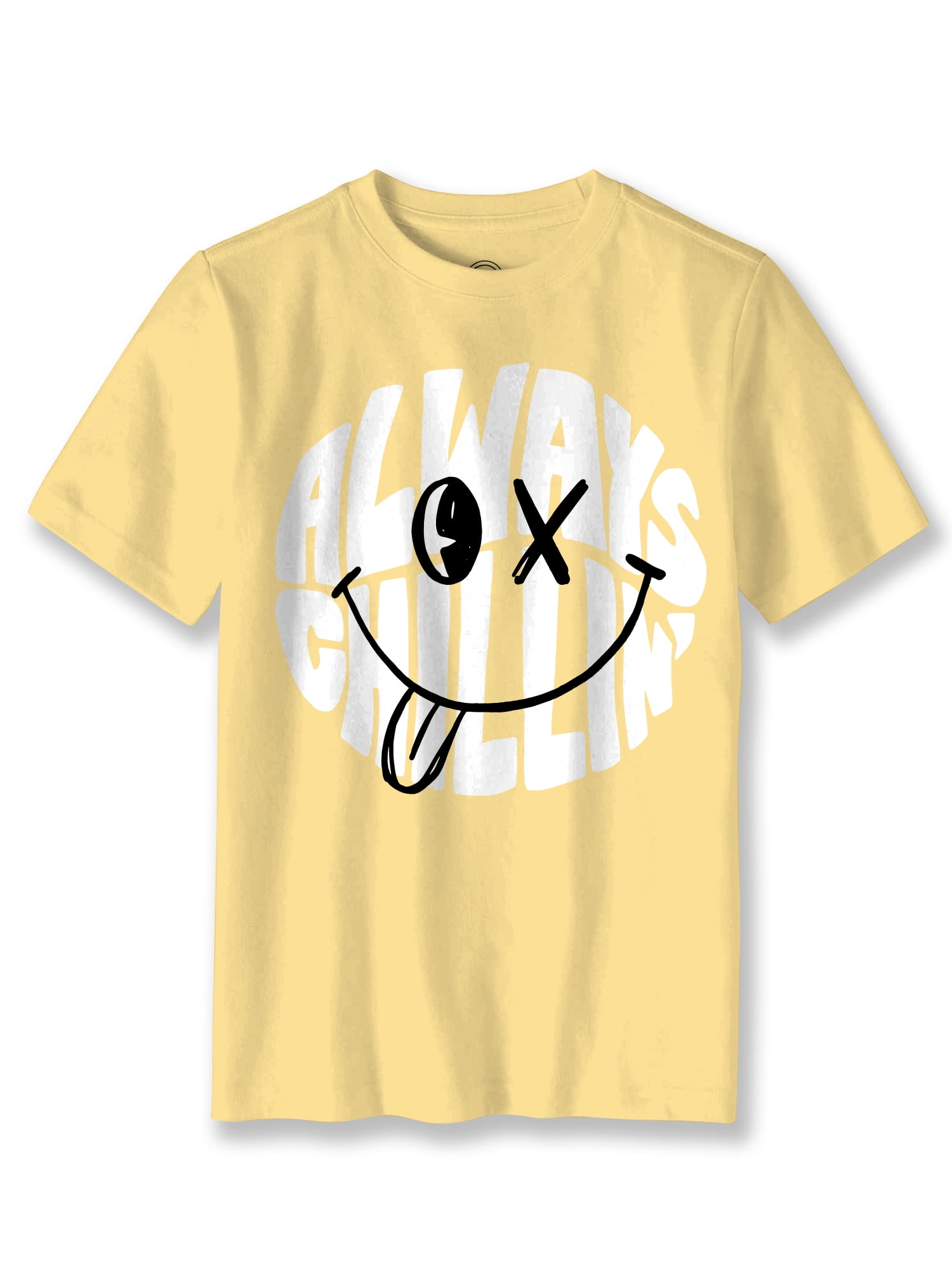 Wonder Nation Boys Always Chillin Short Sleeve Graphic T-Shirt, Sizes XS-XXL