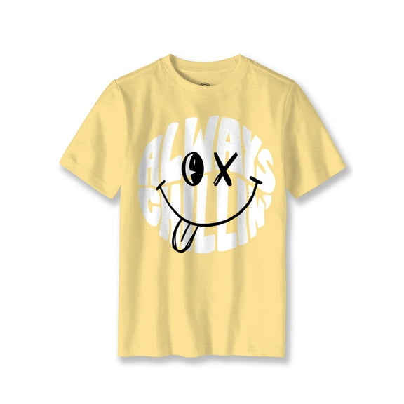 Wonder Nation Boys' & Big Boys' Always Chillin Short Sleeve Graphic T-Shirt, Sizes 4-18