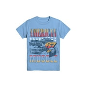 Wonder Nation Boys American Muscle, Crew Neck, Short Sleeve, Graphic T-Shirt, Sizes 4-18