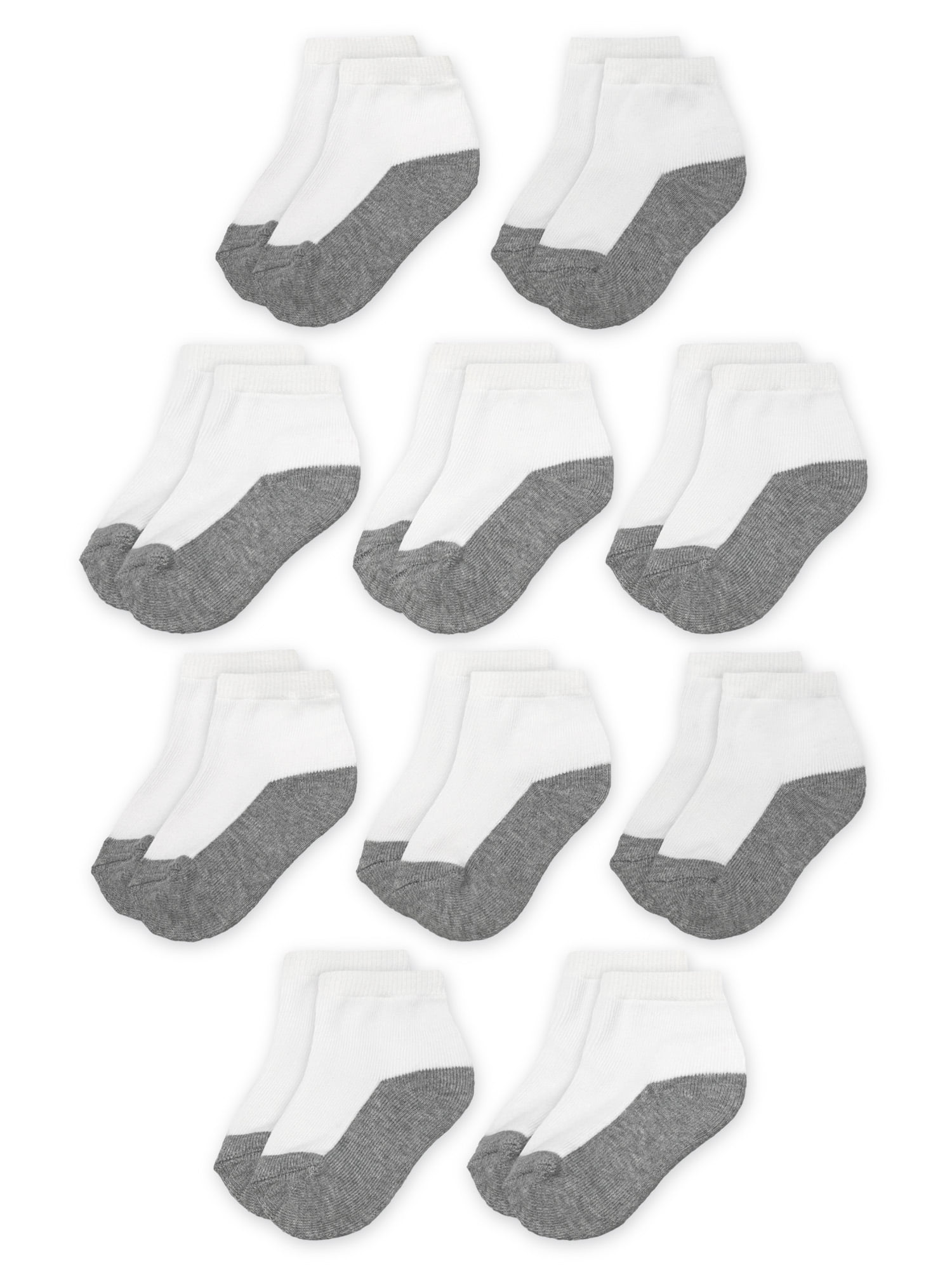 Wonder Nation Boys Ankle Socks, 10 Pack, 18M- 36M