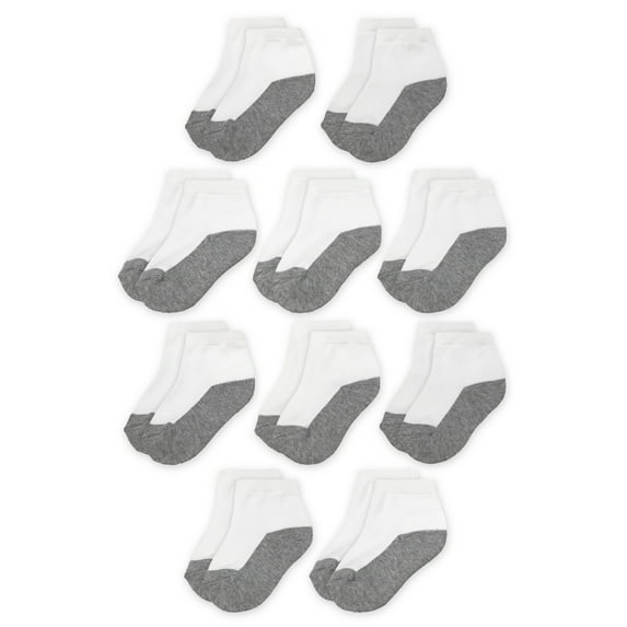 Wonder Nation Boys Ankle Socks, 10 Pack, 18M- 36M
