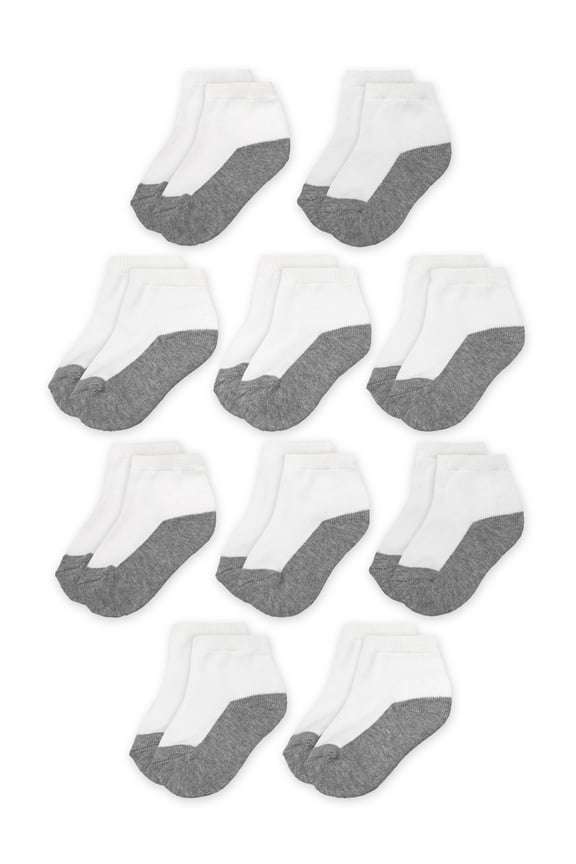 Boys Ankle Socks, 10 Pack, 18M- 36M