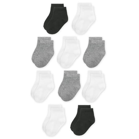 Wonder Nation Boys Ankle Socks, 10 Pack, Size 18M- 36M