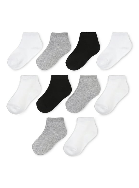 Wonder Nation Boys Ankle Socks, 10 Pack, Size 6M- 18M