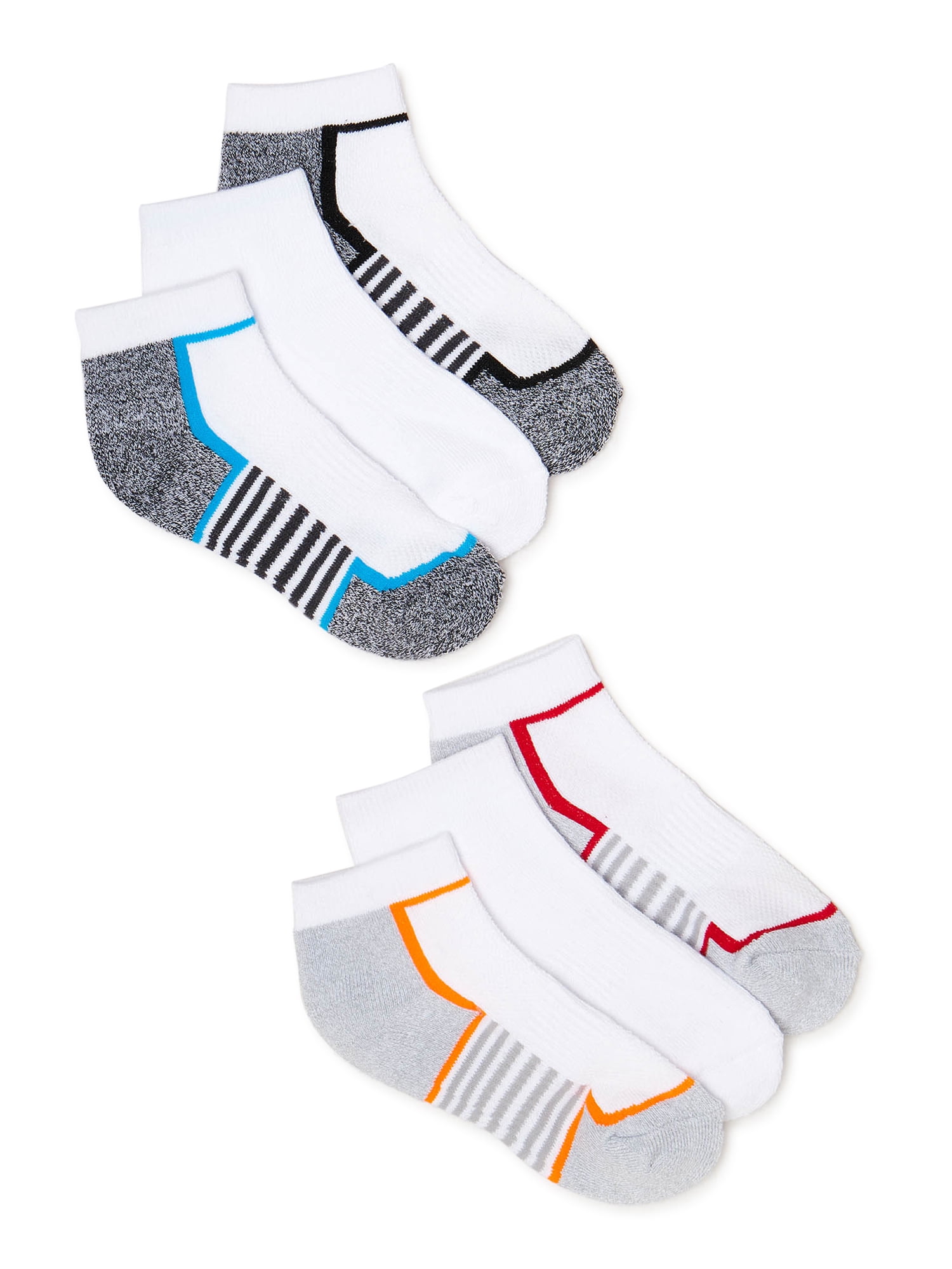 Wonder Nation Boys Ankle Socks, 6-Pack, Sizes S-L