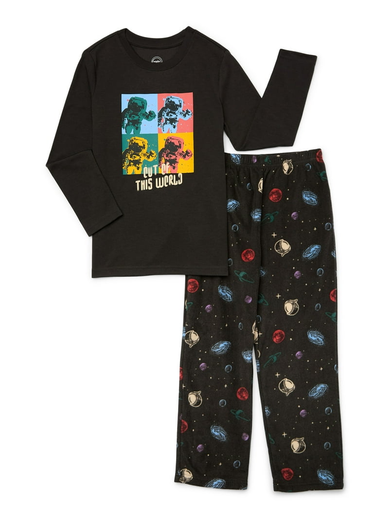 Wonder Nation Boys Astro Long Sleeve Pajama Set Pop Art