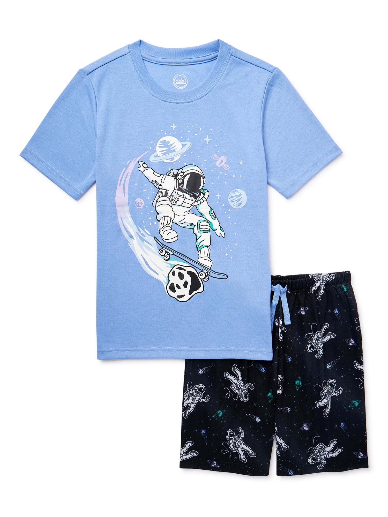 Wonder Nation Boys Astronaut Sleep Set - 2-Piece PJ Set Husky - Walmart.com, image size:1500x2000