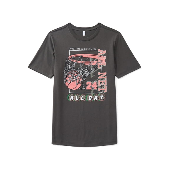 Wonder Nation, Boys' & Big Boys' Graphic Tee, All Net All Day, Sizes 4-18