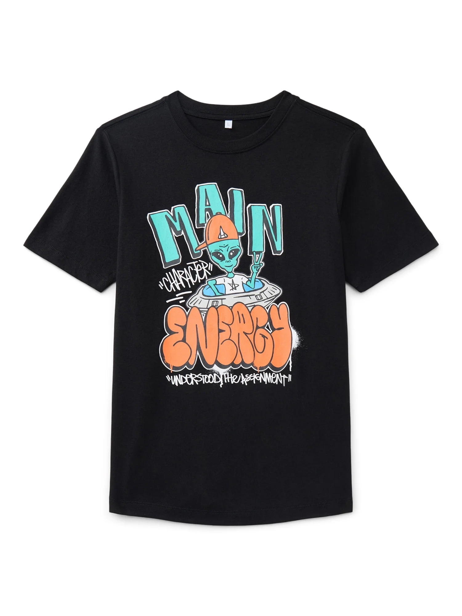 Wonder Nation Boys Level Up Matrix Graphic T-Shirt Crew Neck Short