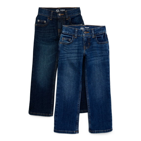Wonder Nation Boys Bootcut Denim, 2-Pack, Sizes 4-18 & Husky