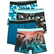 Wonder Nation Boys Boxer Brief Dinosaur Underwear, 4-Pack, Sizes S-XL