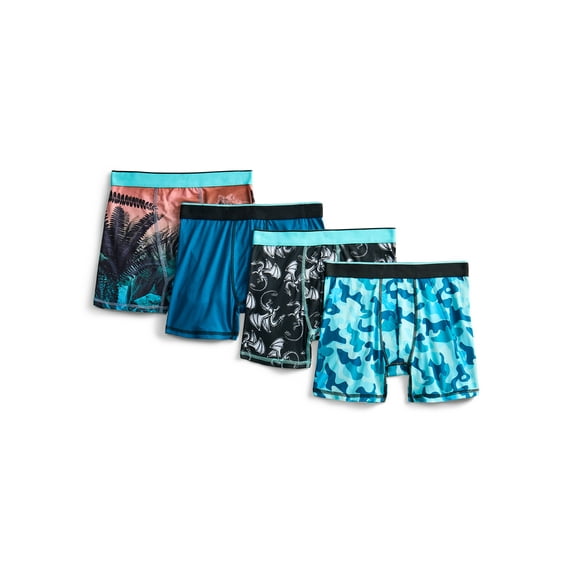Wonder Nation Boys Underwear Dinosaur Print Boxer Briefs, 4-Pack, Sizes S-XL