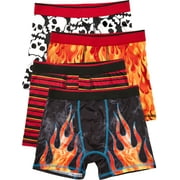 Wonder Nation Boys Boxer Brief Flames Underwear, 4-Pack, Sizes S-XL