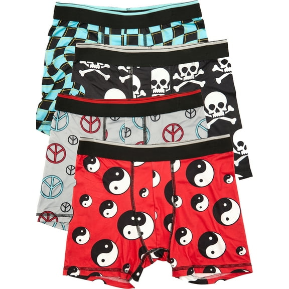 Wonder Nation Boys Boxer Brief Illusions Underwear, 4-Pack, Sizes S-XL