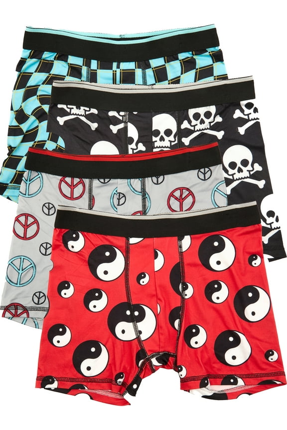 Boys Boxer Brief Illusions Underwear, 4-Pack, Sizes S-XL