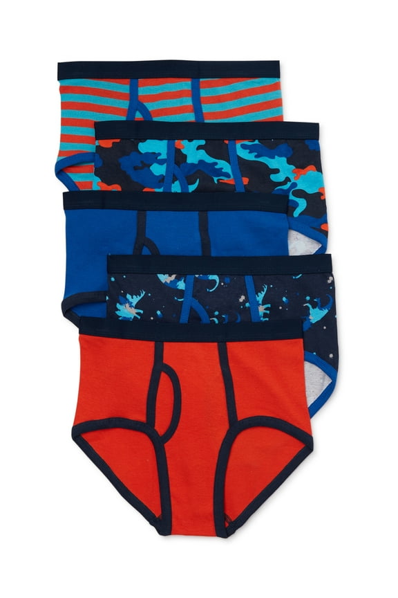 Boys Brief Underwear, 5-Pack, Sizes S-XL