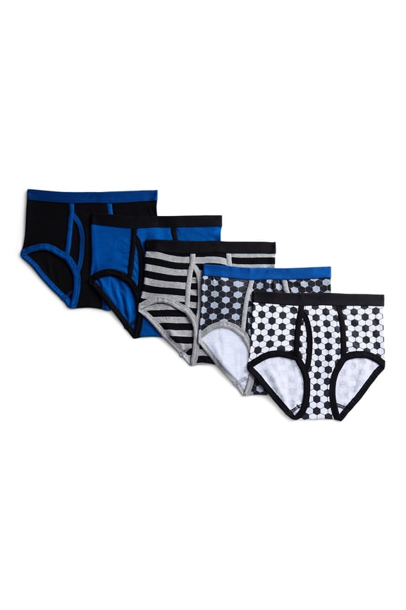 Boys Underwear Soft Cotton Briefs, 5-Pack, Sizes S-XL