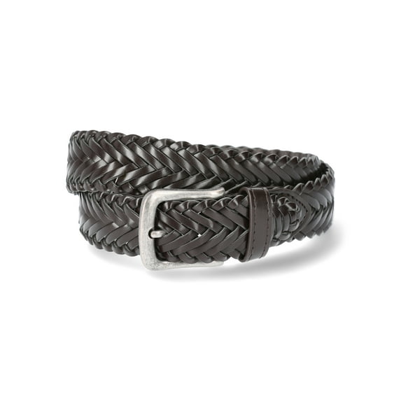 Wonder Nation Boys Brown Stretch Weaved Belt, Sizes S-L