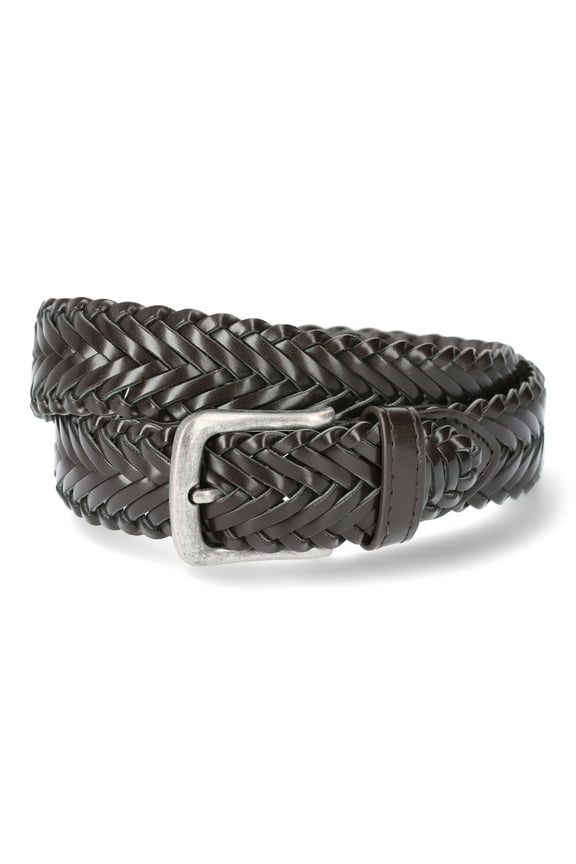 Boys Brown Stretch Weaved Belt, Sizes S-L