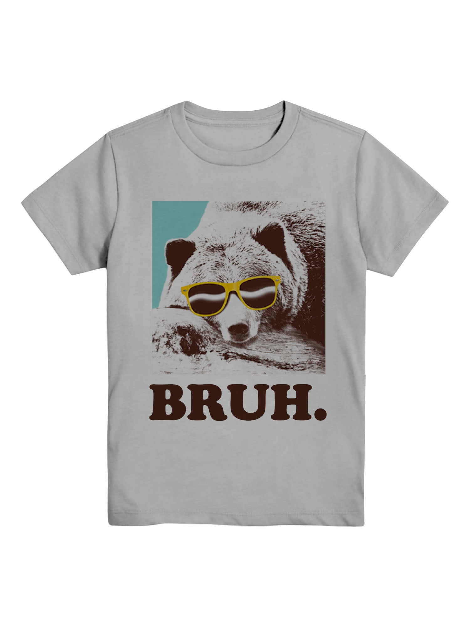 Wonder Nation Boys Bruh Bear Graphic T-Shirt, Crew Neck