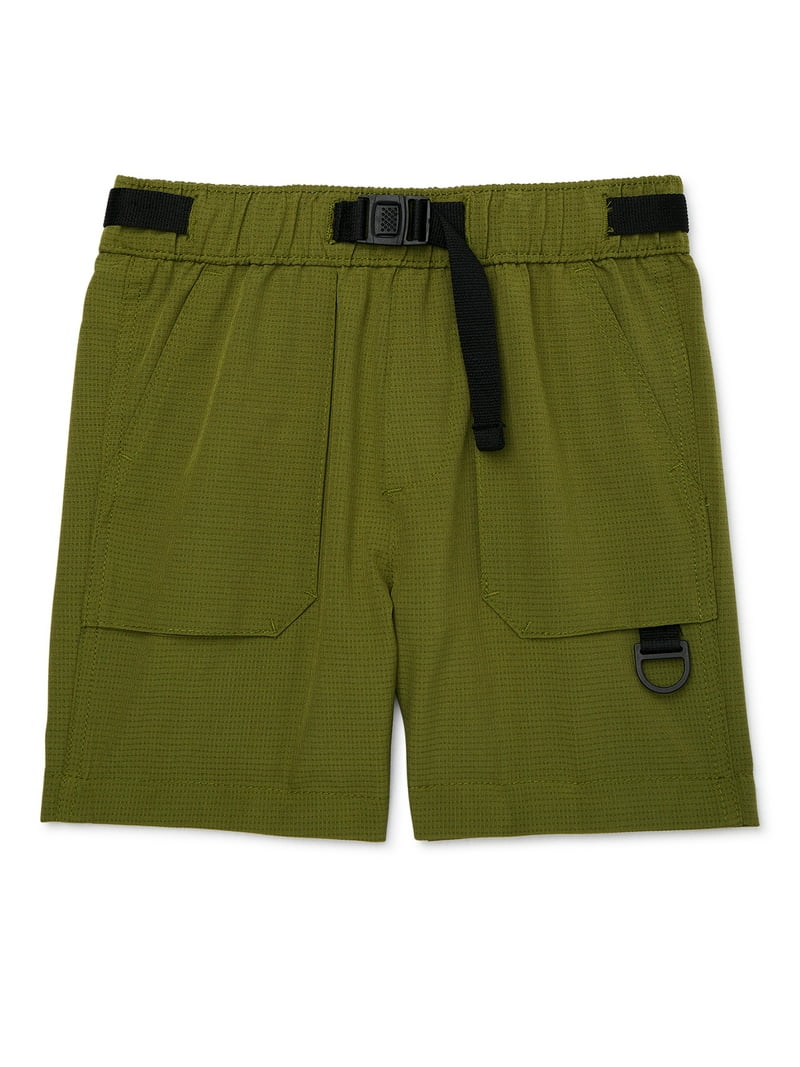 【PORTERNA】Border cargo shorts Wonder Nation Boys Buckle Shorts, Sizes 4-18 & Husky