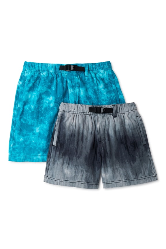 Boys Buckle-up Shorts, 2-Pack, Sizes 4-18 & Husky