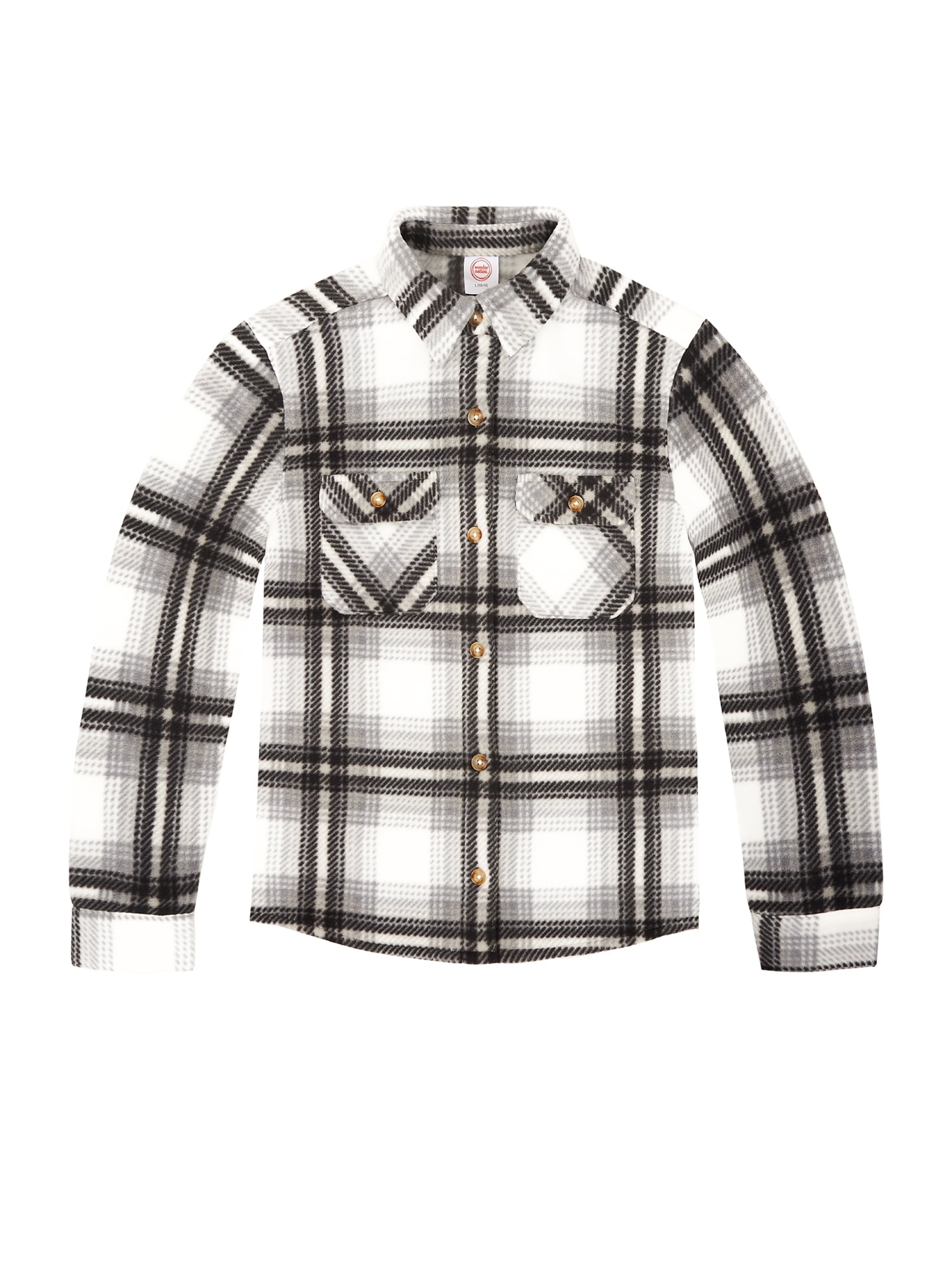 Chemise Wonder Nation à Manches Longues - Taille 4-5 Ans - Noir à Carreaux - NEUF Avec étiquettes