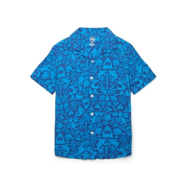 Wonder Nation Boys Camp Button-Up Shirt with Short Sleeves, Sizes 4-16 & Husky
