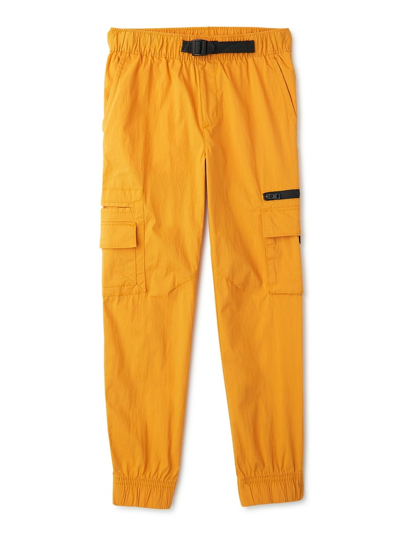 【WONDER WONDER】Cargo Two-Way Banding L Wide Jogger PT Wonder Nation Boys Cargo Denim Jogger Pants, Elastic Waist