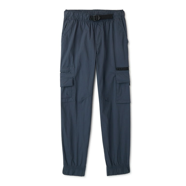 【WONDER WONDER】Cargo Two-Way Banding L Wide Jogger PT Wonder Nation Boys Cargo Denim Jogger Pants, Elastic Waist