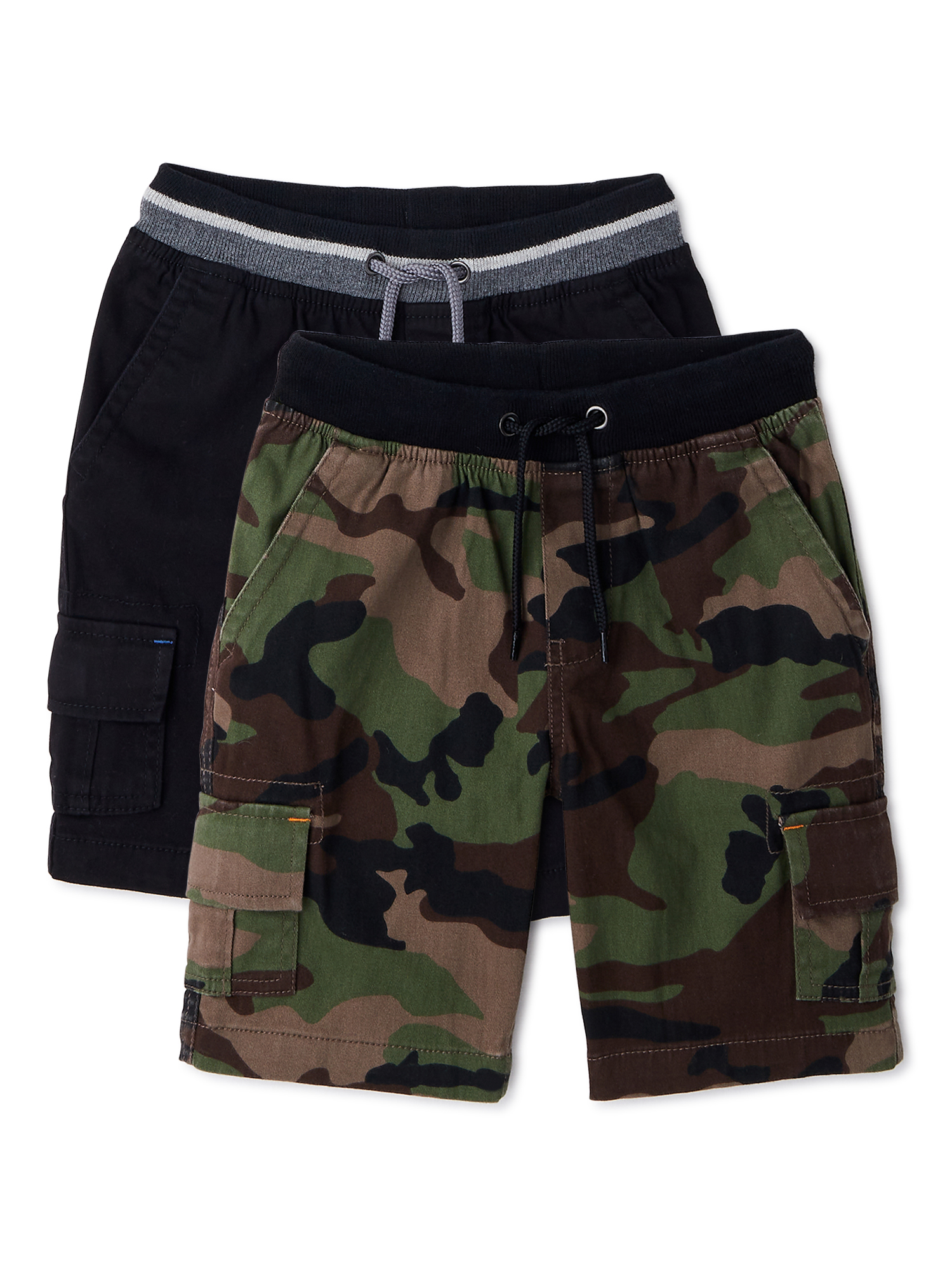 Wonder Nation Boys Cargo Shorts, 2-Pack, Sizes 4-18 & Husky - image 1 of 3