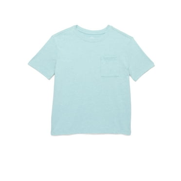 Wonder Nation Boys Chest Pocket Tee with Short Sleeves, Sizes 4-18 & Husky