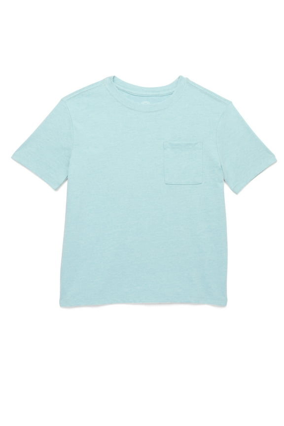 Boys Chest Pocket Tee with Short Sleeves, Sizes 4-18 & Husky