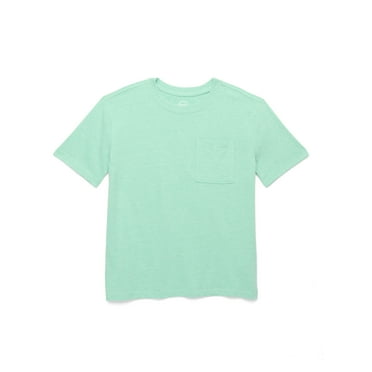 Wonder Nation Boys Chest Pocket Tee with Short Sleeves, Sizes 4-18 & Husky