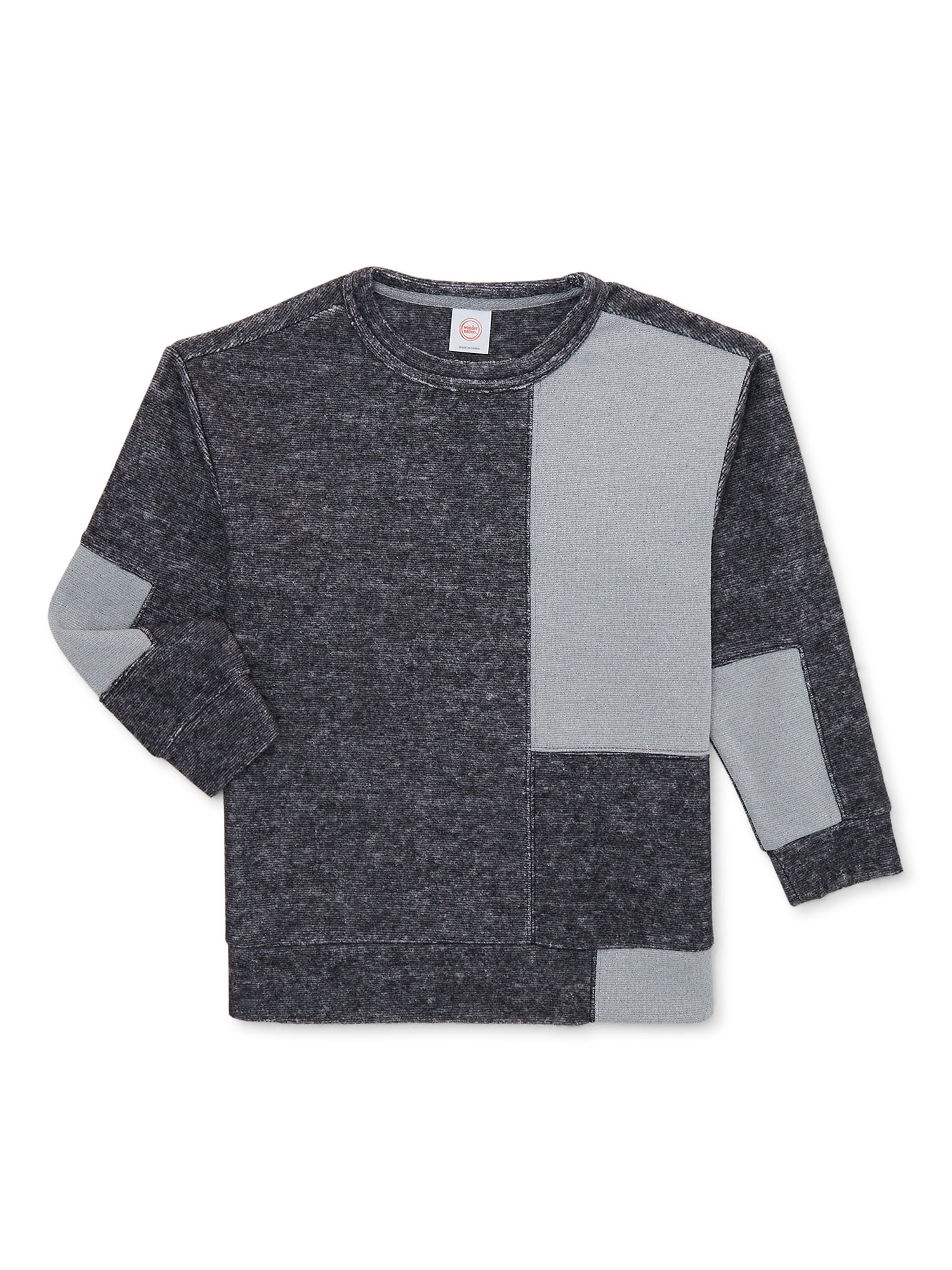 Wonder Nation Boys Colorblocked Crewneck Sweater Sizes 4 18