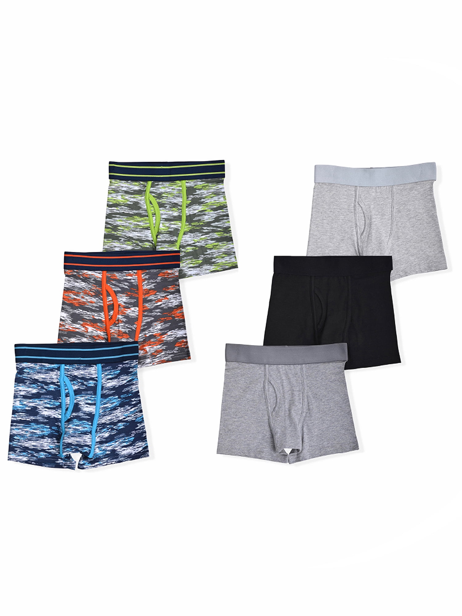 Wonder Nation Boys Comfort Stretch Tag-Free Boxer Briefs, 6-Pack, Sizes S-XLH