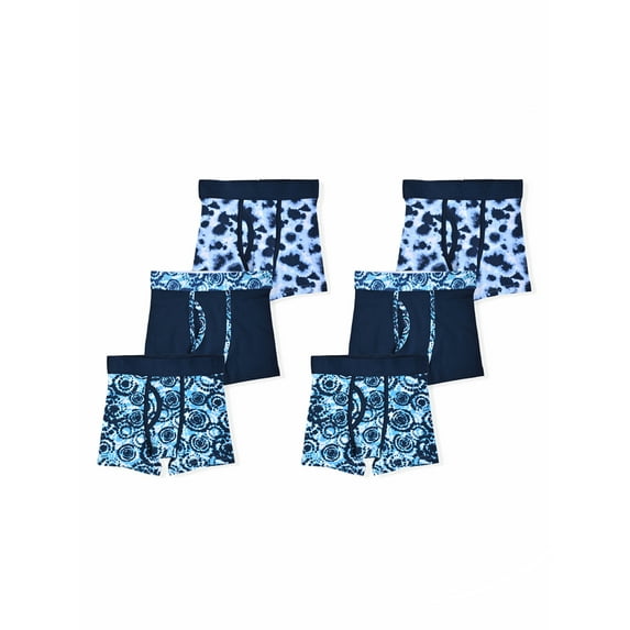 Wonder Nation Boys Comfort Stretch Tag-Free Boxer Briefs, 6-Pack, Sizes S-XLH