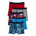 thumbnail image 1 of Wonder Nation Boys Cotton Boxer Brief Underwear, 5-Pack, Sizes S-XL, 1 of 8