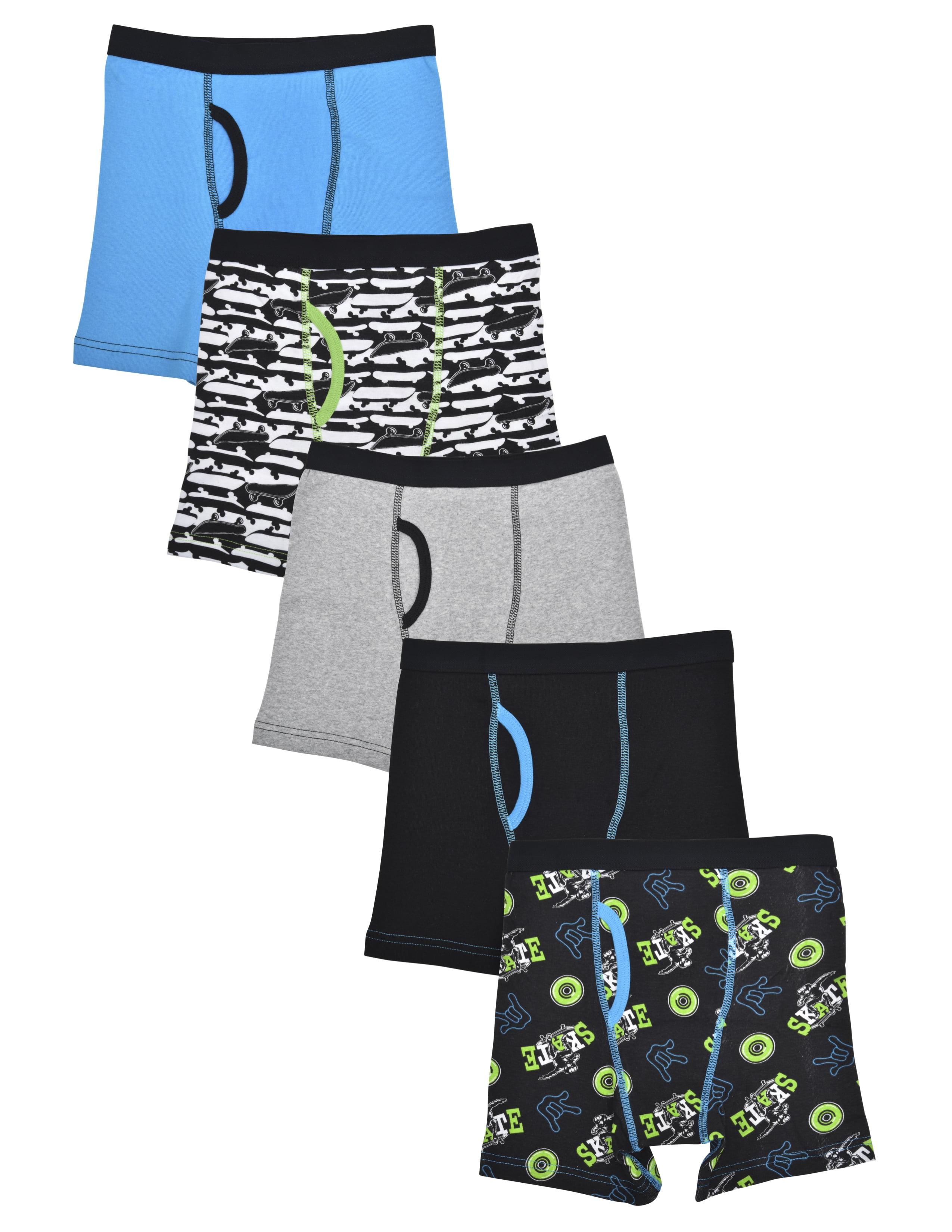Wonder Nation Boys Cotton Boxer Brief Underwear, 5-Pack, Sizes S-XL