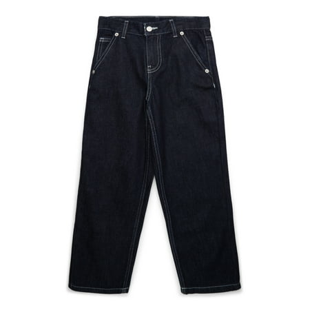 Wonder Nation Baggy Twill Denim Pant, Sizes 4-16 & Husky