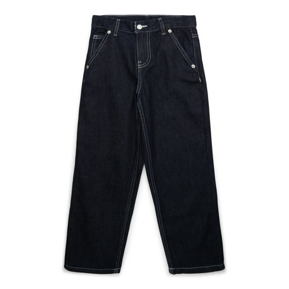 Wonder Nation Baggy Twill Denim Pant, Sizes 4-16 & Husky