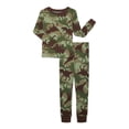 thumbnail image 1 of Wonder Nation Boys Cotton Snug Fit Long Sleeve Top and Pants Sleep Set, 2-Piece, Sizes 4-10, 1 of 3