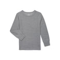 thumbnail image 1 of Wonder Nation Boys Long Sleeve Cozy Pocket T-Shirt, Sizes 4-18 & Husky, 1 of 3