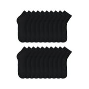 Boys Cushioned Ankle Socks, 10 Pack, Sizes S (4-8.5) - L (3-9)