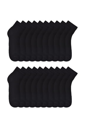 Boys Cushioned Ankle Socks, 10 Pack, Sizes S (4-8.5) - L (3-9)