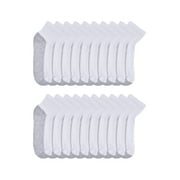 Wonder Nation Boys Cushioned Ankle Socks, 10 Pack, Sizes S (4-8.5) - L (3-9)
