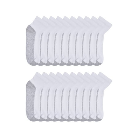 Wonder Nation Boys Cushioned Ankle Socks, 10 Pack, Sizes S (4-8.5) - L (3-9)